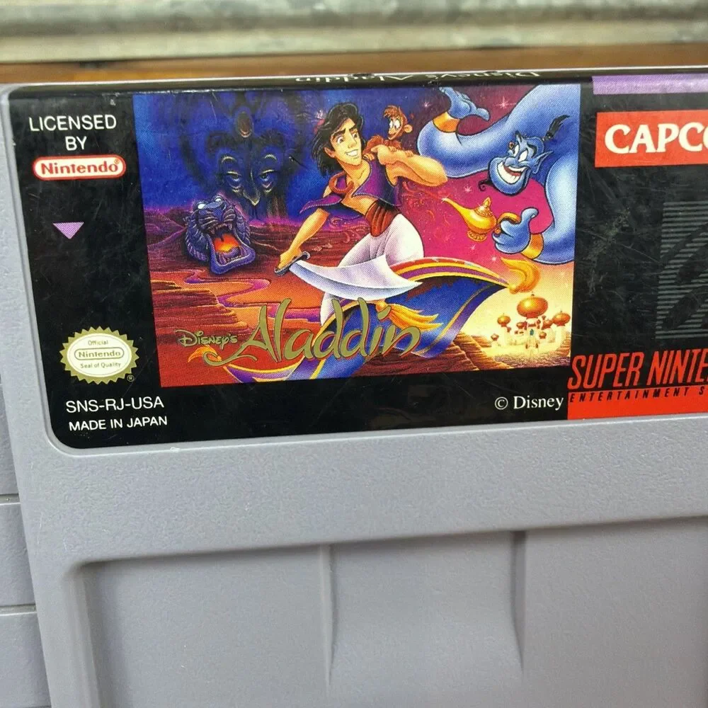 Disney's Aladdin (Super Nintendo SNES) Video Game Authentic & Tested